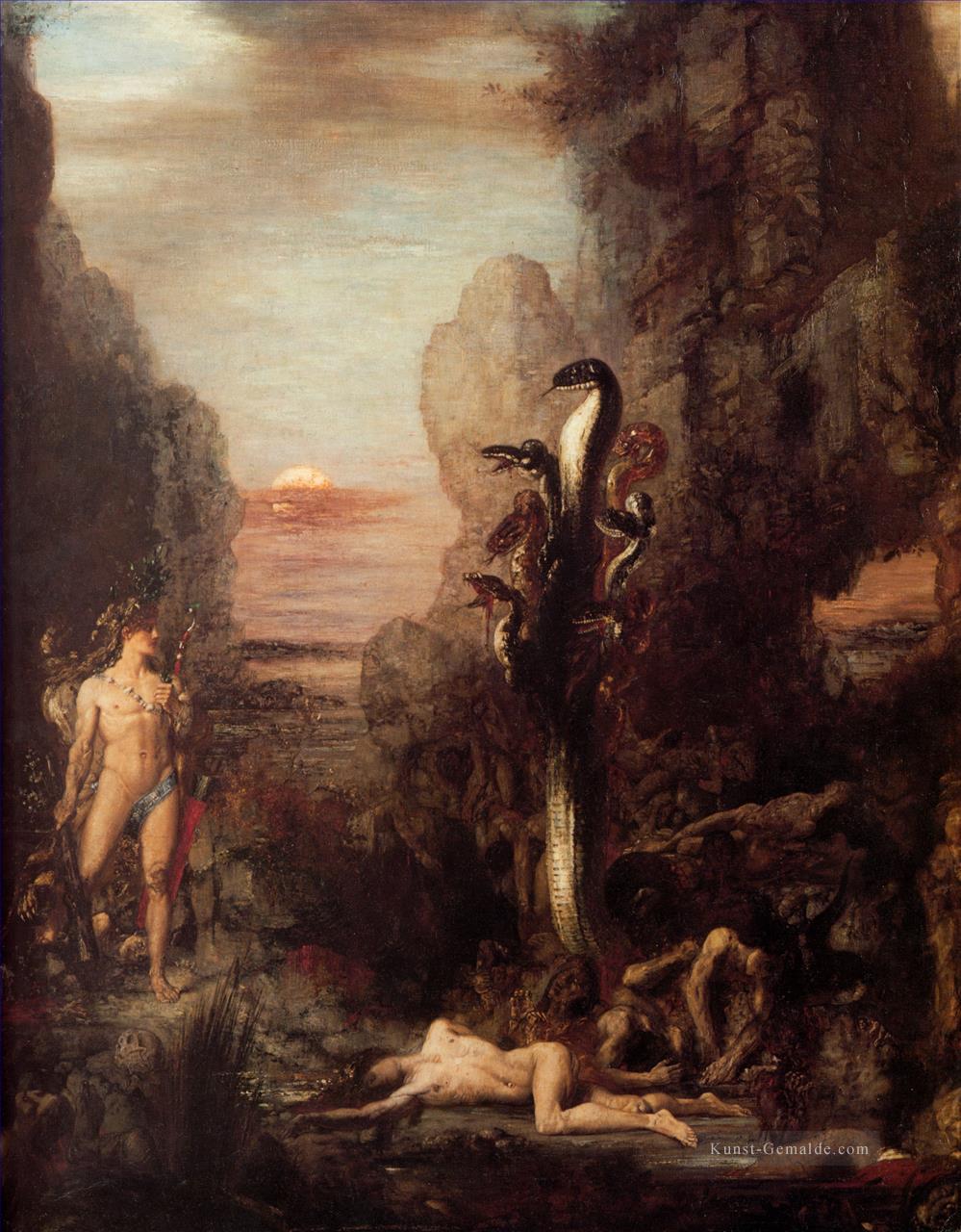 Moreau Herkules und die Hydra Symbolismus biblischen mythologischen Gustave Moreau Ölgemälde